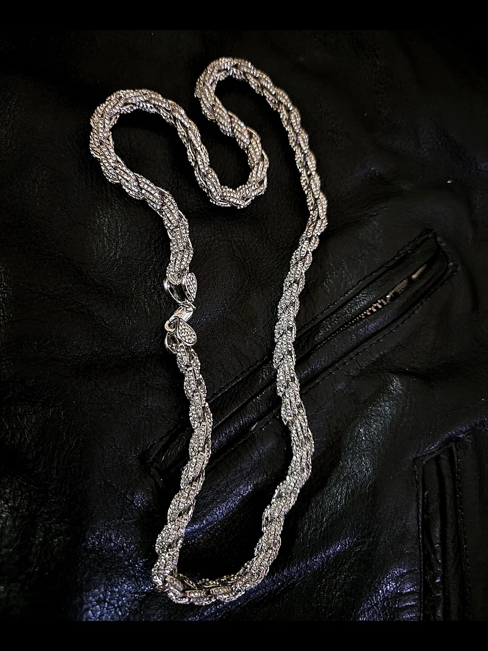 Men's Silver Braided Rope Chain Necklace - Classic Shine